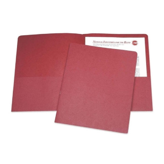 Abilityone Catalog 7510015122415 AbilityOne NSN5122415 - Double Pocket - Portfolio - Red
