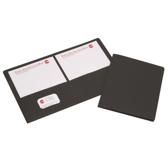 SKILCRAFT Double Pocket Portfolio • Case Pack • Black • NSN 7510-01-555-2905 / 7510015552905 CS