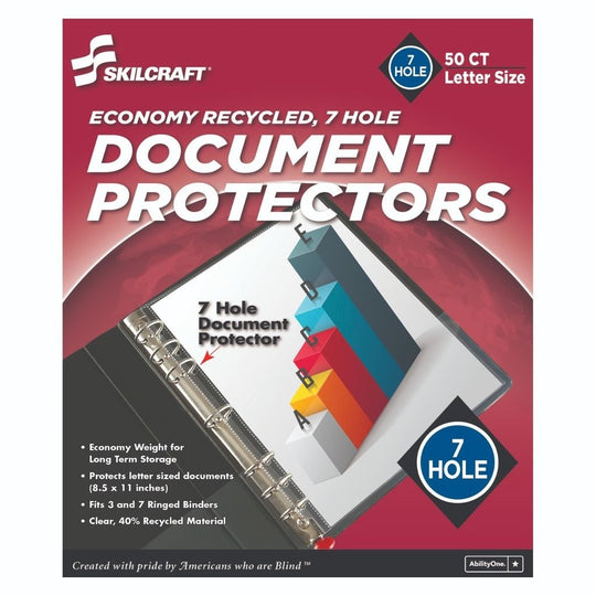 Recycled Document Protectors - 7-Hole – NSN 7510-01-616-9670 / 7510016169670 CS