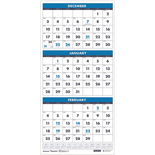 7510016828102 - SKILCRAFT 2026 Wall Calendar – NSN 7510-01-682-8102 Ea