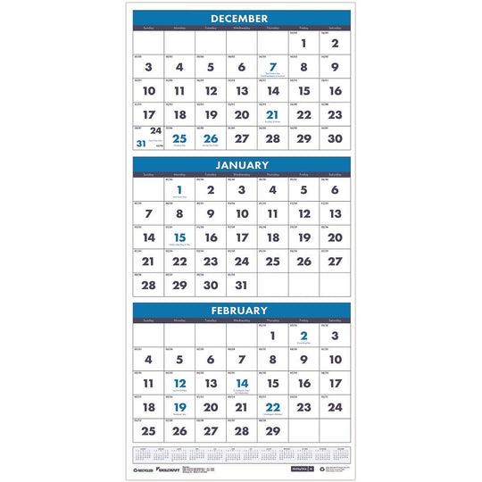 7510016828102 - SKILCRAFT 2026 Wall Calendar – NSN 7510-01-682-8102 Bx
