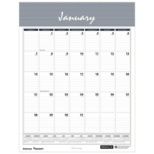 7510016935084 12-MONTH WALL CALENDAR, WIREBOUND, 2025 EA
