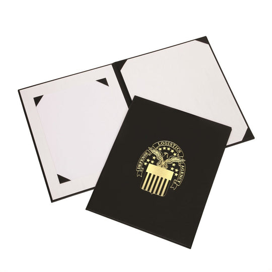 7510017011805 AWARDS CERTIFICAT BINDER, GREEN SATIN FINISH, GOLD ARMY SEAL BX
