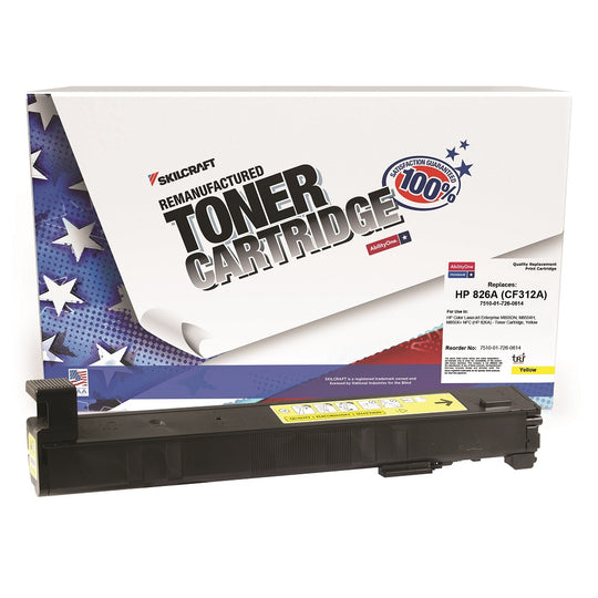 7510017260614 - Reman HP CF312A (827A) Yellow Toner – SKILCRAFT – NSN 7510-01-726-0614