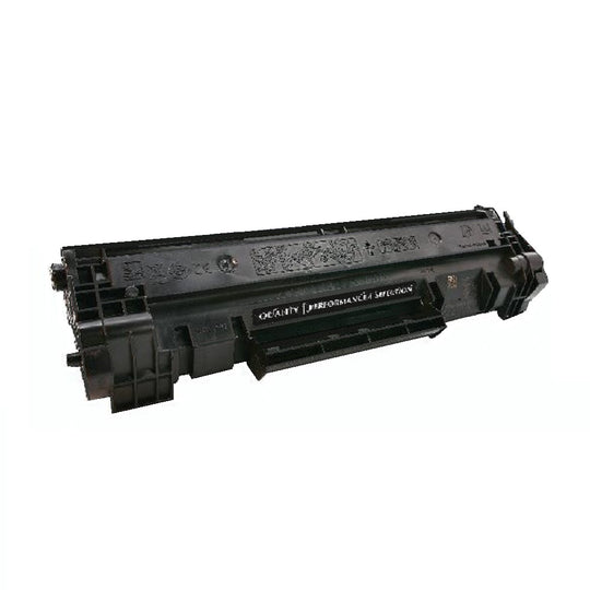 Black toner cartridge on a white background