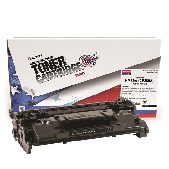 7510017261336 - Reman HP CF289A (89A) Black Toner – SKILCRAFT – NSN 7510-01-726-1336