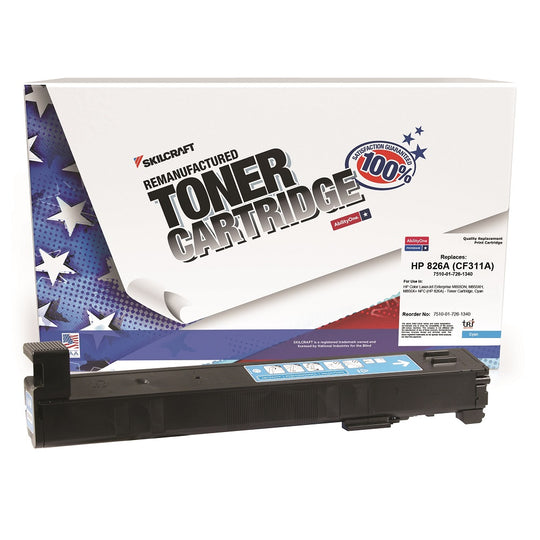 7510017261340 - Reman HP CF311A (827A) Cyan Toner – SKILCRAFT – NSN 7510-01-726-1340