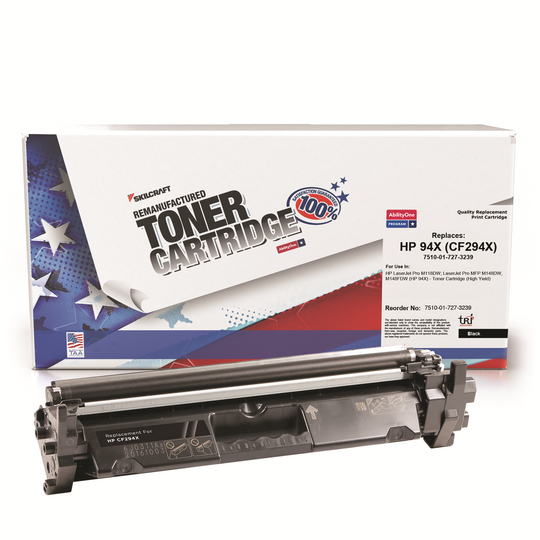 7510017273239 - Reman HP CF294X (94X) Black Toner – SKILCRAFT – NSN 7510-01-727-3239