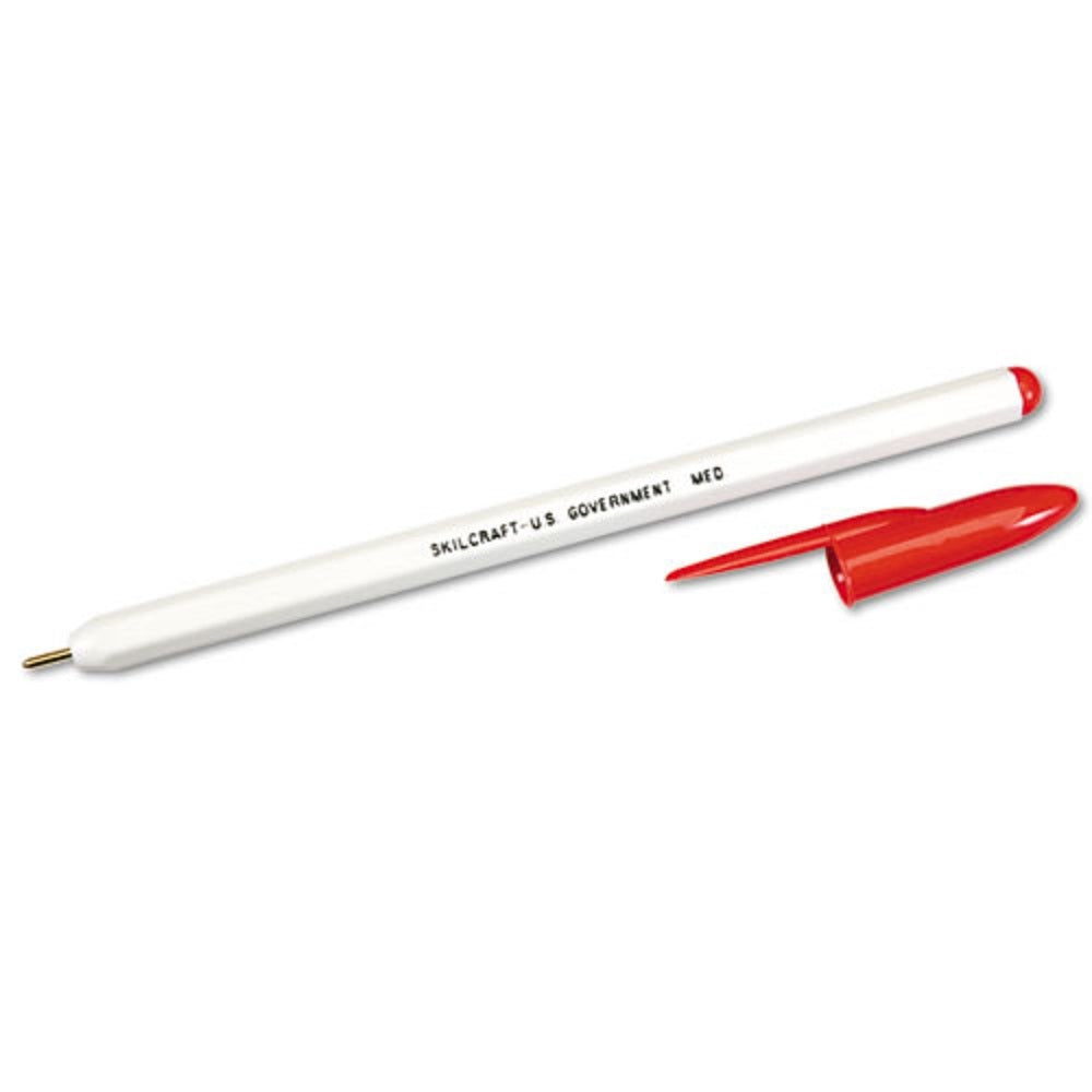 7520-01-059-4125 / 7520010594125 Stick Pen • Medium Point • Red Ink