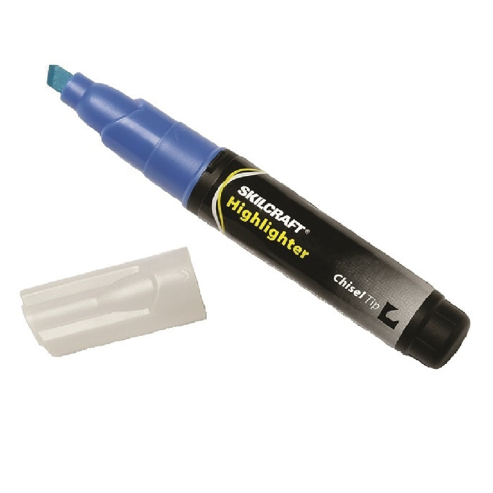 7520-01-159-1585 / 7520011591585 Large Fluorescent Highlighter • Chisel Tip • Blue Ink • Quote