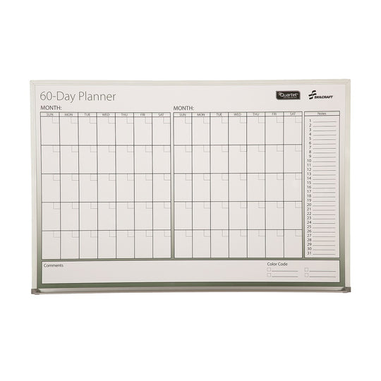 7520-01-223-9897 / 7520012239897 60-Day Dry Erase Control Planner Board • Aluminum Frame • 36" x 24" • Quote