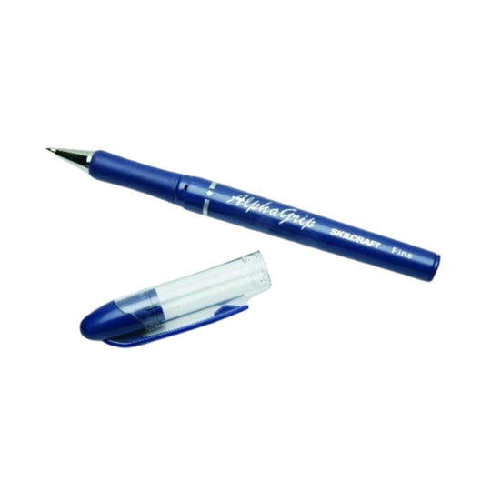 SKILCRAFT AlphaGrip Ballpoint Pen • Fine Point • Blue Ink • NSN 7520-01-424-4866 / 7520014244866
