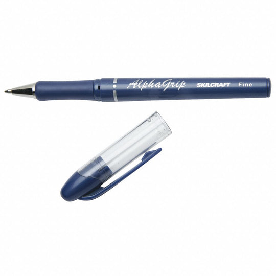SKILCRAFT AlphaGrip Ballpoint Pens • Fine Point Blue Ink • Case Pack • NSN 7520-01-424-4866 / 7520014244866