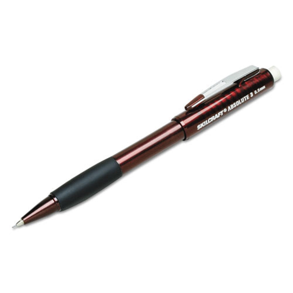 DUAL ACTION CUSHION GRIP MECHANICAL PENCIL, BURGUNDY BX