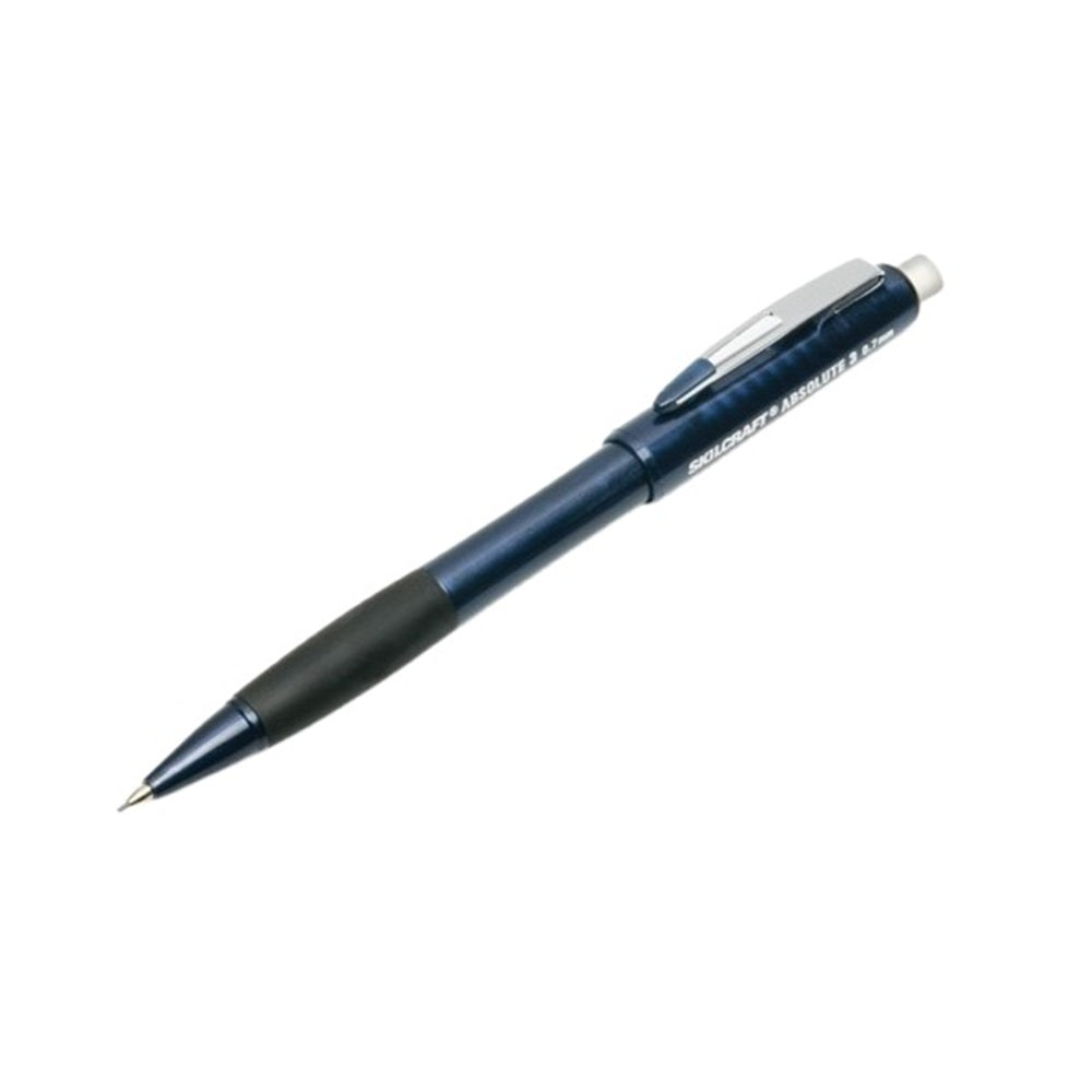 SKILCRAFT Dual-Action Cushion Grip Mechanical Pencil • Medium Point • Pearl Blue • Case • NSN 7520-01-451-2268 / 7520014512268