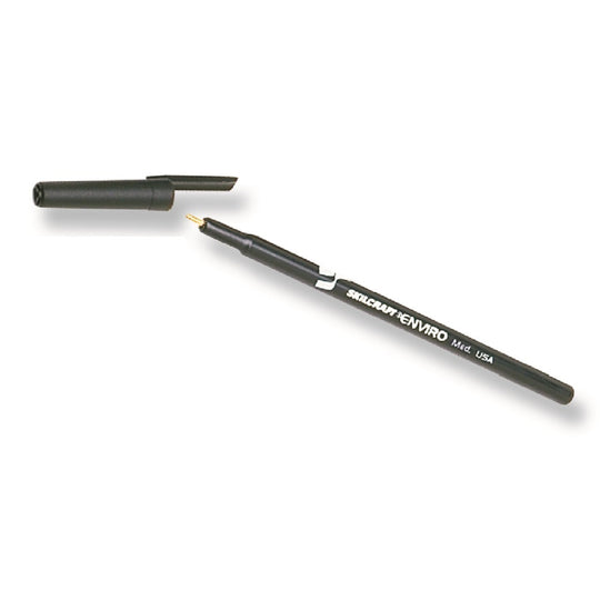 RECYCLED STICK TYPE, MEDIUM POINT BALLPOINT PEN,  BLACK INK PK