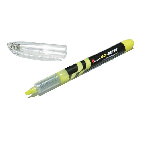 GO-BRITE LIQUID HIGHLIGHTER, FLUORESCENT YELLOW PK