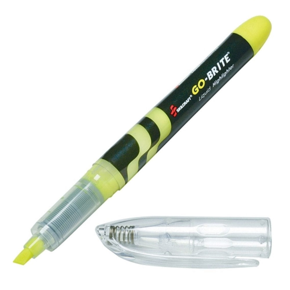 Go-Brite Yellow Liquid Highlighter 72 Count Case • 7520-01-461-2662 / 7520014612662