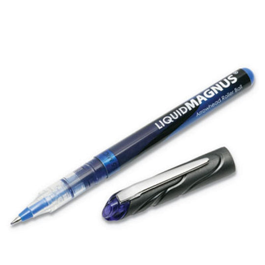7520014612663 AbilityOne NSN4612663 LIQUID MAGNUS STICK ROLLER BALL PEN, BLUE INK Bx
