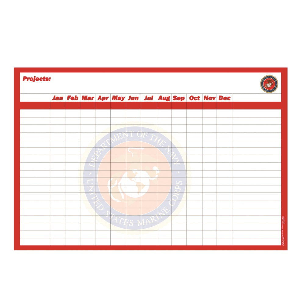 7520014965473 ERASABLE 12 MONTH WALL CALENDAR/PLANNER EA