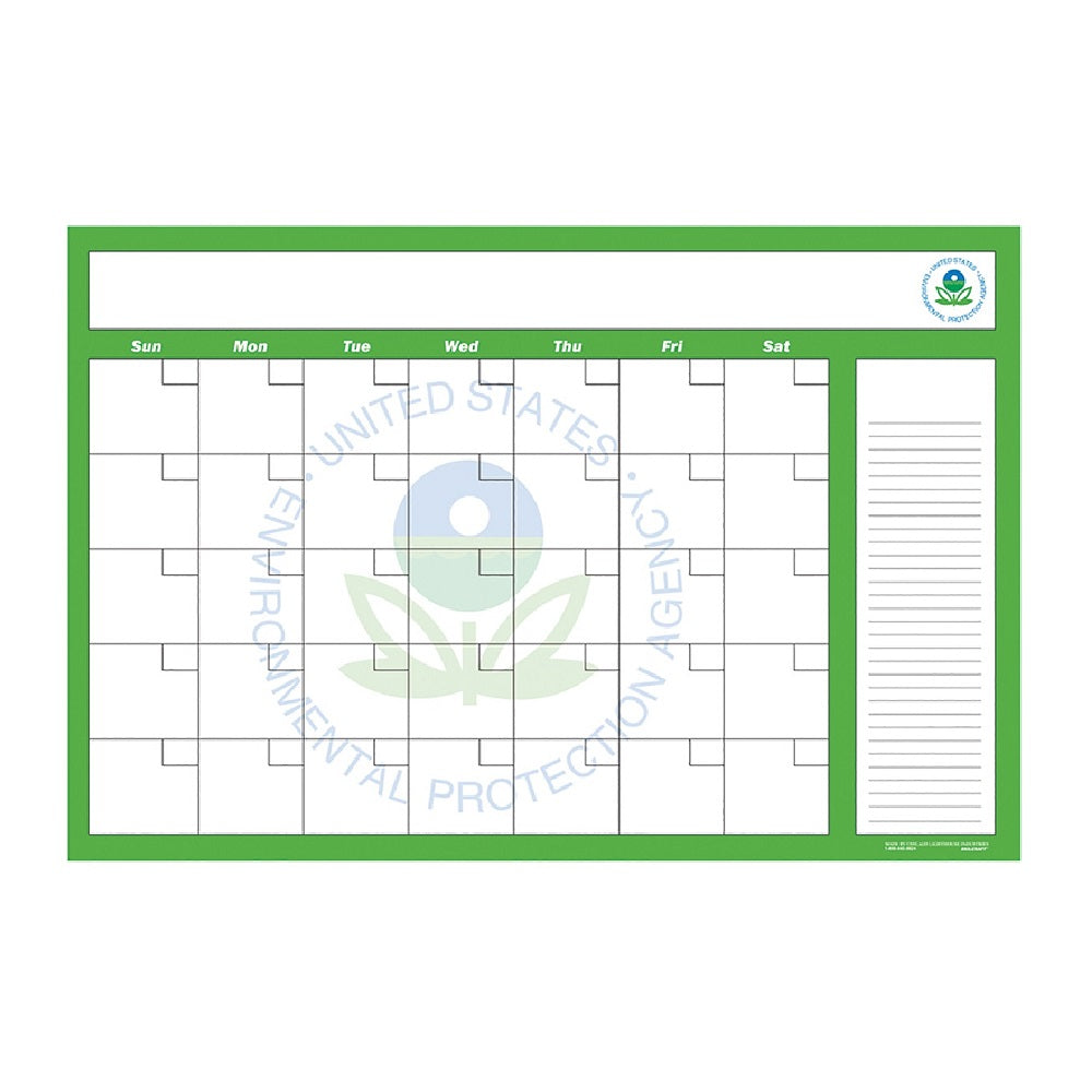 7520014965474 ERASABLE CUSTOM WALL CALENDAR, 1 MONTH CALENDAR EA