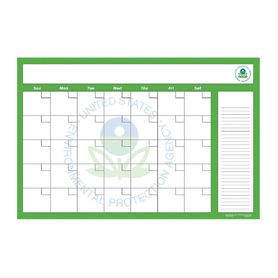 7520014965474 ERASABLE CUSTOM WALL CALENDAR, 1 MONTH CALENDAR EA