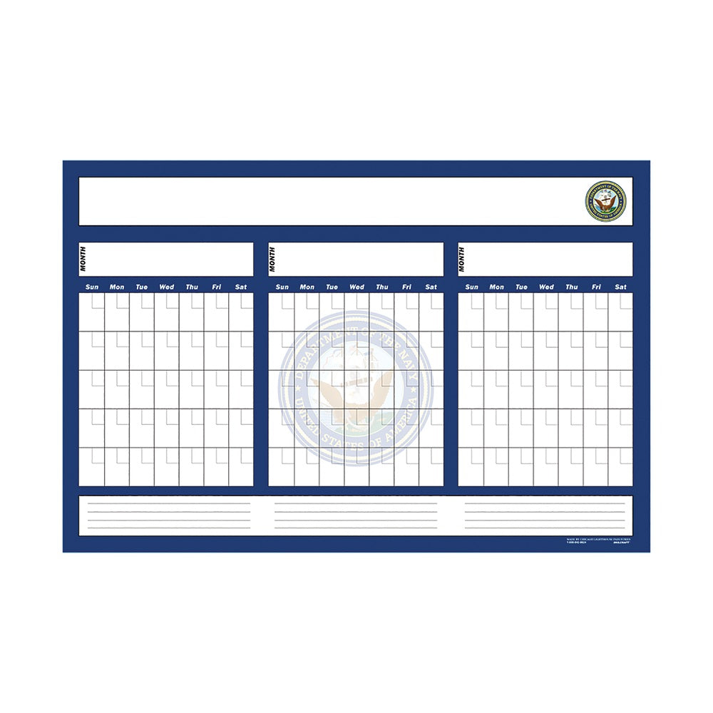 7520014965476  ERASABLE WALL CALENDAR, 3-MONTH EA