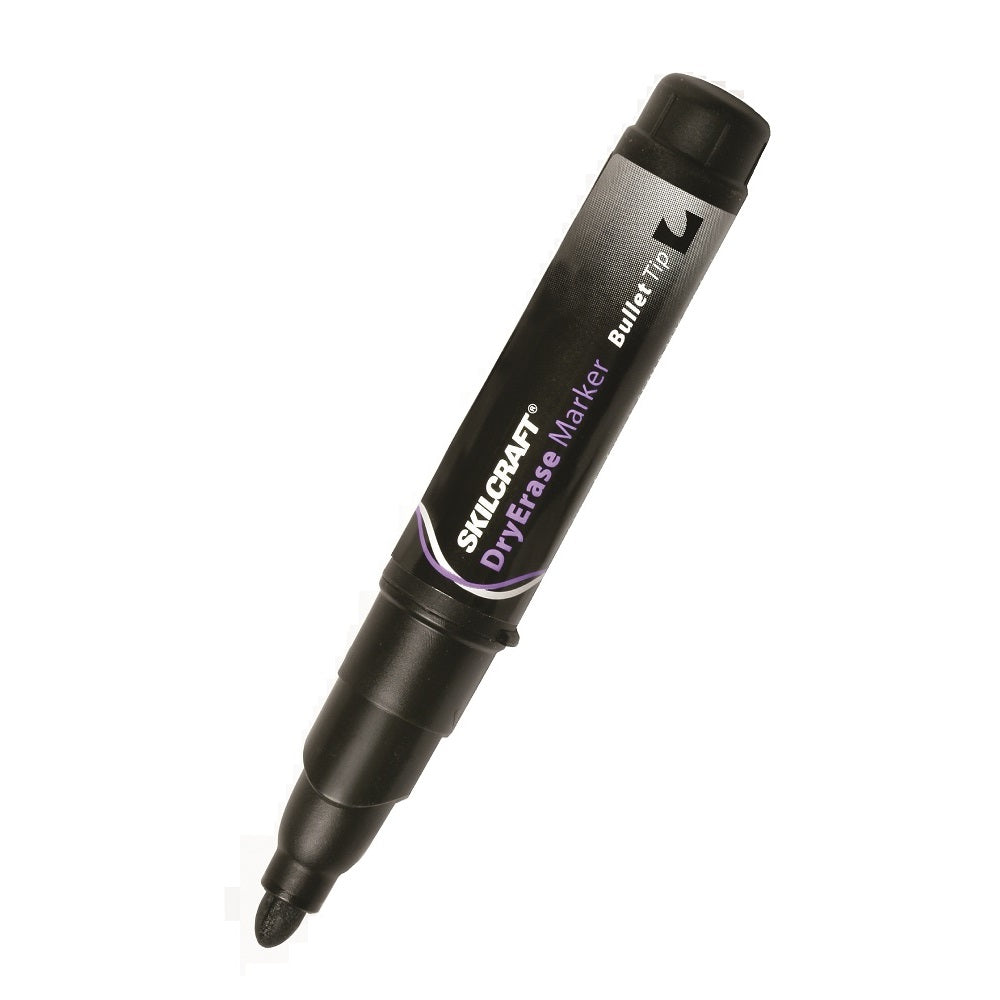 SKILCRAFT Dry Erase Marker • Bullet Tip • Black Ink • NSN 7520-01-510-5655 / 7520015105655