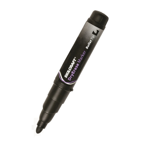 SKILCRAFT Dry Erase Marker • Bullet Tip • Black Ink • NSN 7520-01-510-5655 / 7520015105655