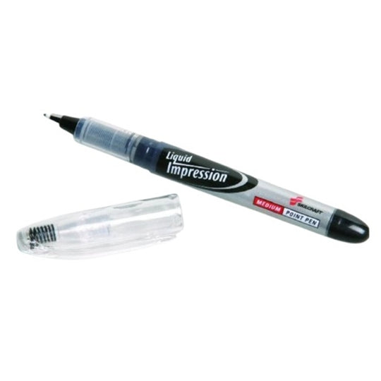 7520-01-519-4366 / 7520015194366 • SKILCRAFT Liquid Impression Porous Point Pen • Medium Point • Black Ink