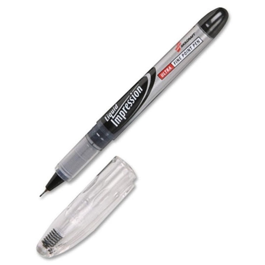 Skilcraft Liquid Impression Porous Point Pen Ultra-Fine Black Case • 7520-01-519-4373 / 7520015194373