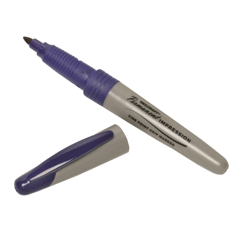 7520-01-519-4378 / 7520015194378 Permanent Impression Marker • Fine Point • Blue Ink • Case • Quote