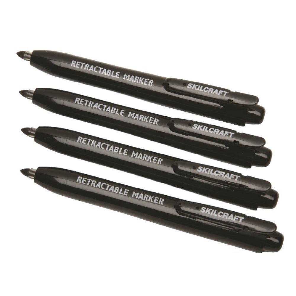 7520-01-555-0296 / 7520015550296 Retractable Permanent Marker • Fine Point • Black Ink • Case • Quote