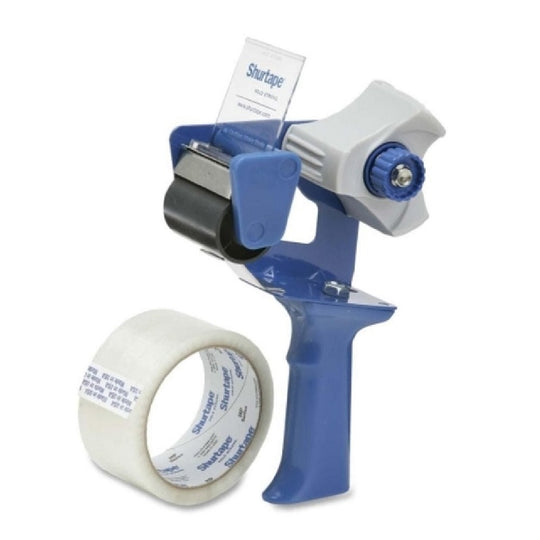 RETRACTABLE BLADE TAPE DISPENSER, 3" CORE, BLUE, 2" x 30 YARDS TAPE BX