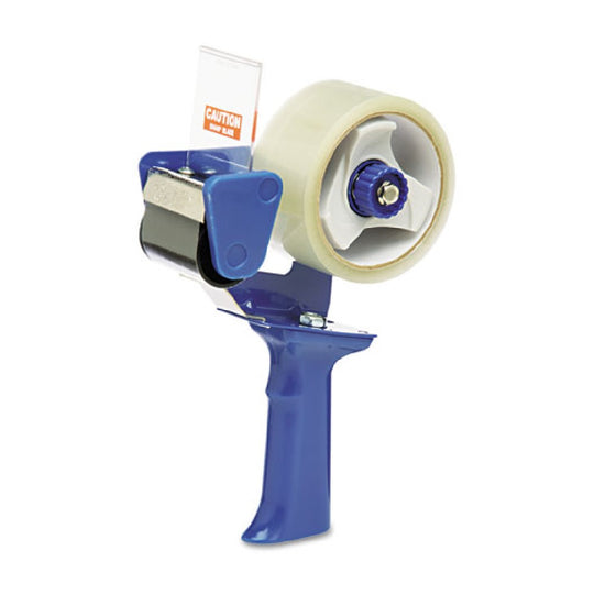 RETRACTABLE BLADE TAPE DISPENSER, 3" CORE, BLUE, 2" x 30 YARDS TAPE BX