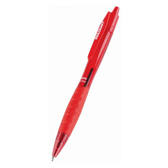 VISTA RETRACTABLE BALLPOINT PEN, RED INK PK