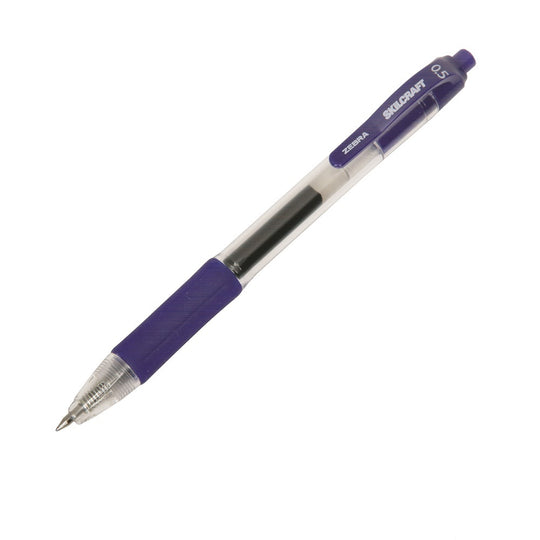 RETRACTABLE GEL PEN, MEDIUM POINT, BLUE INK BX