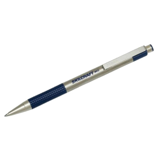 7520016661052 ZEBRA RETRACTABLE BALLPOINT PEN, MEDIUM POINT, STAINLESS STEEL BARREL PK