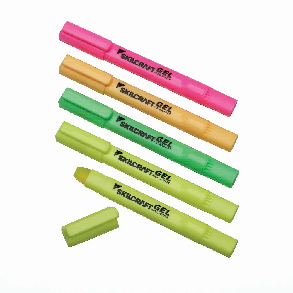 7520-01-691-9223 / 7520016919223 Gel Highlighter • Assorted Fluorescent Colors • 5/PG • Case • Quote