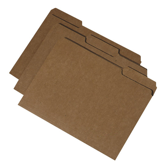 SKILCRAFT Kraft File Folder – 1/3 Cut – Letter – NSN 7530-00-281-5939 / 7530002815939 CS