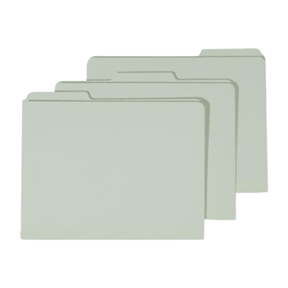 SKILCRAFT File Folder - Light Green Pressboard - 1/5 Cut Self-Tab - Letter - NSN 7530-00-286-7286 NSN 7530002867286 CS