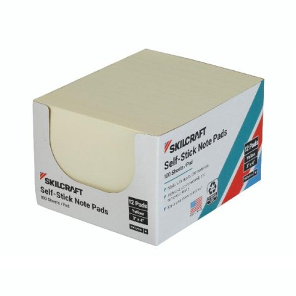 7530-01-286-5121 / 7530012865121 Self-Stick Note Pad • Plain • Yellow • 3 in x 4 in • Case • Quote