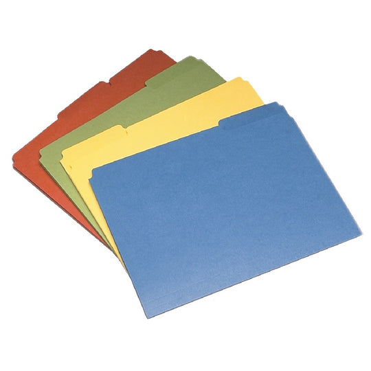 COLOR FILE FOLDER SET.1/3 CUT, LETTER  ASSORTED BX