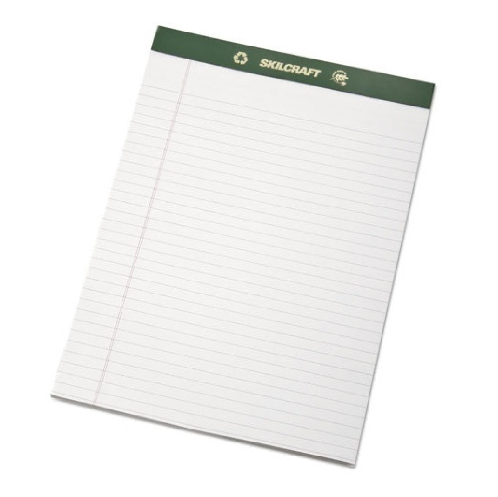 SKILCRAFT PCF Recycled Writing Paper Pad Letter Legal Rule • 7530-01-516-9627 / 7530015169627