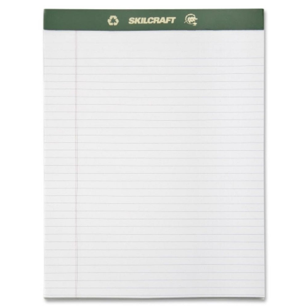 SKILCRAFT PCF Recycled Writing Paper Pad Letter Legal Rule • 7530-01-516-9627 / 7530015169627