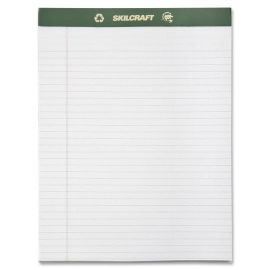 SKILCRAFT PCF Recycled Writing Paper Pad Letter Legal Rule • 7530-01-516-9627 / 7530015169627