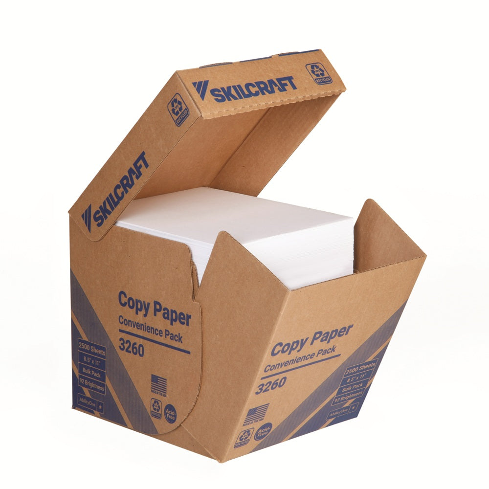 SKILCRAFT Convenience Copy Paper • Bulk Pack • 30% Post-Consumer Recycled • Letter • 7530-01-562-3260 / 7530015623260
