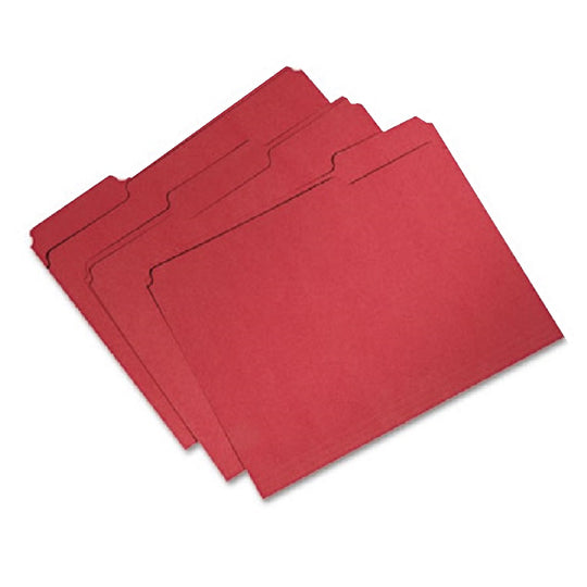 SKILCRAFT Recycled File Folder – 1/3 Cut – Red – NSN 7530-01-566-4134 / 7530015664132 CS
