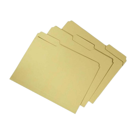 SKILCRAFT Double-Ply Recycled File Folder – 1/3 Cut – Yellow – NSN 7530-01-566-4136 / 7530015664136 CS