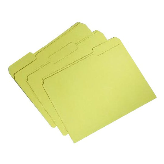 SKILCRAFT Recycled File Folder – 1/3 Cut – Yellow – NSN 7530-01-566-4137 / 7530015664137 CS